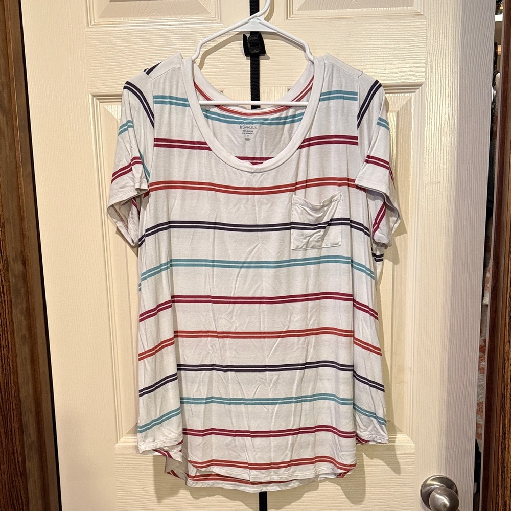 Colorful Striped Women's Tunic Top